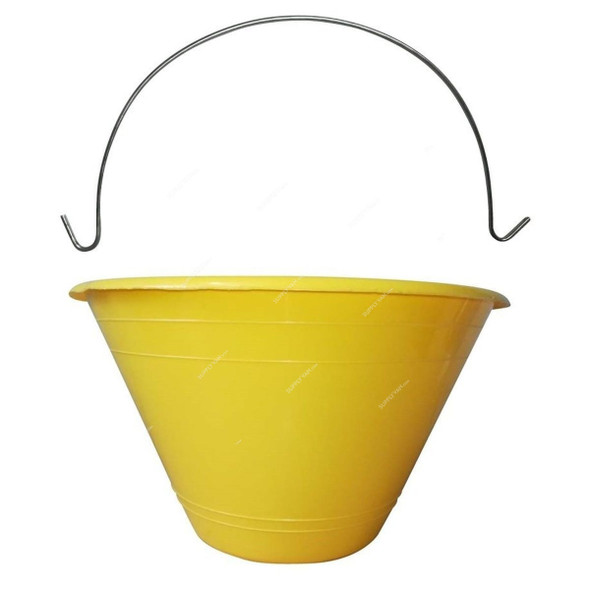 Macoma Regular Duty Bucket, BKT21, Plastic, Yellow, 12 Pcs/Pack