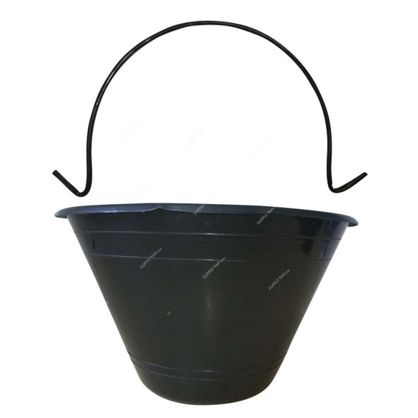 Macoma Regular Duty Bucket, BKT22, Plastic, Black, 12 Pcs/Pack