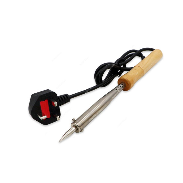 Bend Type Electric Soldering Iron With Wood Handle, MC613-SOL100, 100W