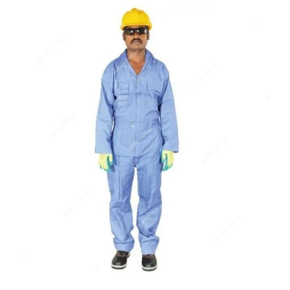 Vaultex Coverall, LBC-S, Cotton, 4XL, Petrol Blue