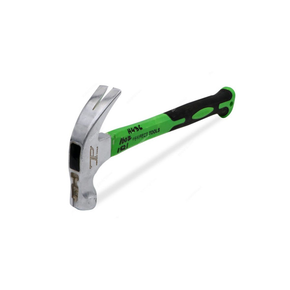 Perfect Tools Grip Handle Claw Hammer, MC175-CLA16O2, 16 Oz, Green