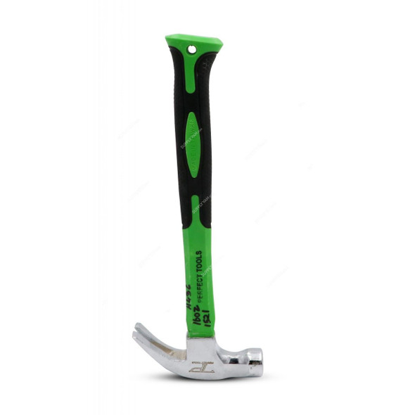 Perfect Tools Grip Handle Claw Hammer, MC175-CLA16O2, 16 Oz, Green