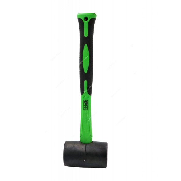 Perfect Tools Rubber Hammer, MC185-RUB16O1, 16 Oz, Black/Green