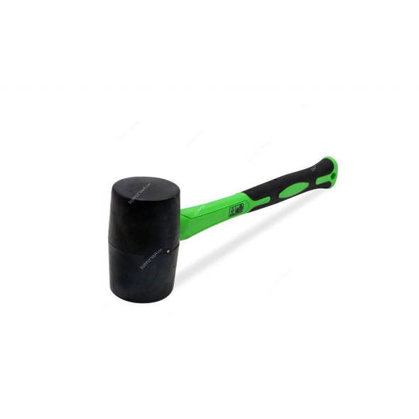 Perfect Tools Rubber Hammer, MC186-RUB32O1, 32 Oz, Black/Green