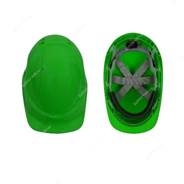 Vaultex Safety Helmet With Ratchet Suspension, VHR, Green