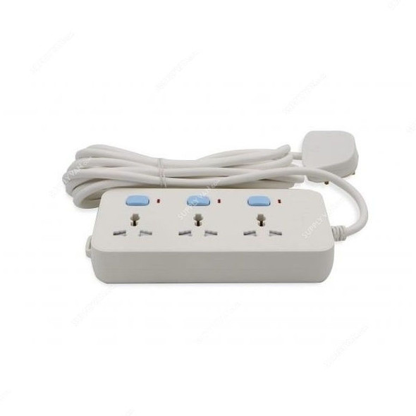 Gongniu Extension Socket, NB-003, 3 Way, 13A, White