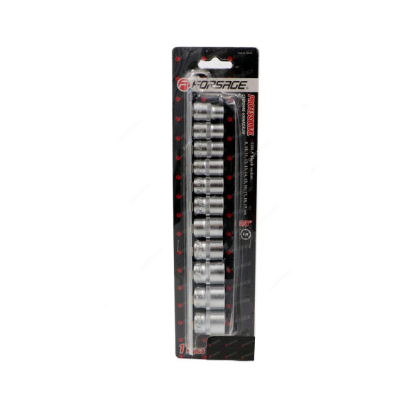 Forsage Flank Socket Set, MC8-SOC11, 3/8 Inch, 11 Pcs/Set