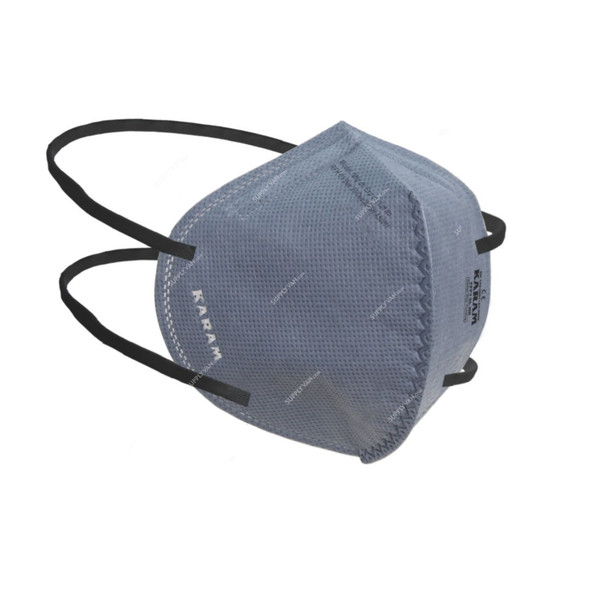Karam FFP1 Disposable Respirator Mask, RF01, Polypropylene, Grey, 50 Pcs/Pack