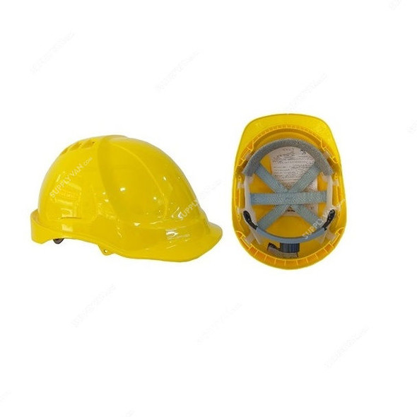 Vaultex Safety Helmet With Ratchet Suspension, ABS2, Yellow