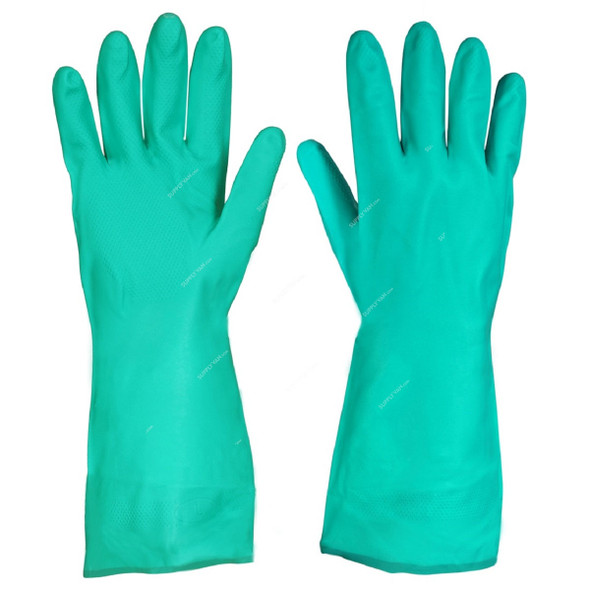 Sci Chemical Resistant Gloves, LAN, Synthetic Rubber, S, Green