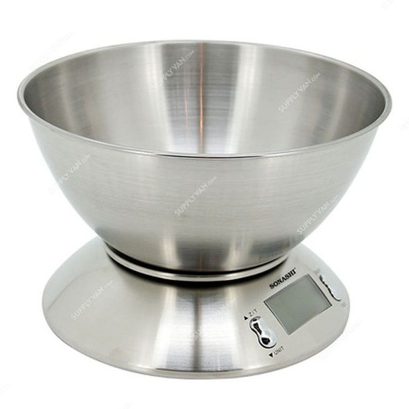 Sonashi Kitchen Scale, SKS-003, 5 KG, Silver