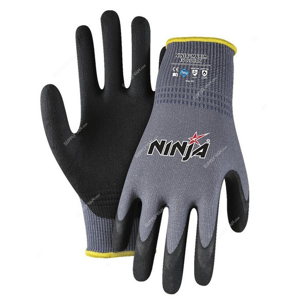 Ninja Multipurpose Gloves, Maxim Cool, NFT, Nylon, M, Black/Grey