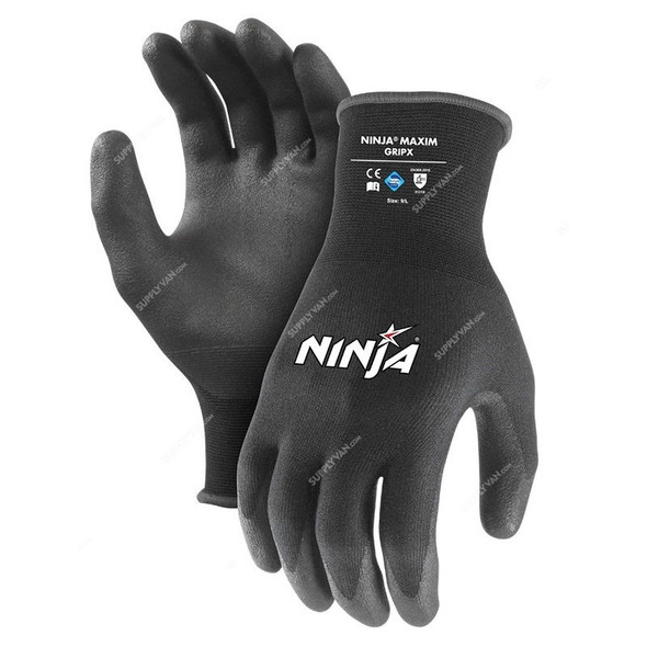 Ninja Multipurpose Gloves, HPT GripX, HPT, XL, Nylon, Black