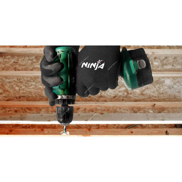 Ninja Multipurpose Gloves, HPT GripX, HPT, XL, Nylon, Black