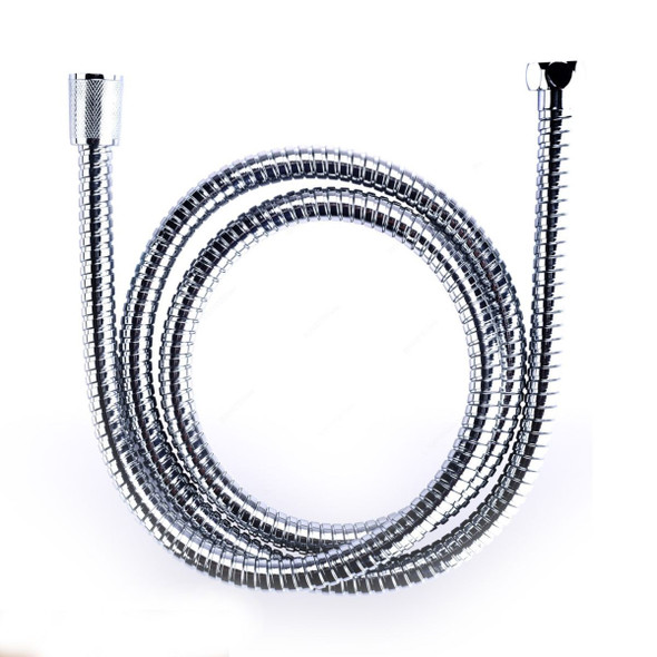 Geepas Shower Hose, GSW61071, Stainless Steel, 1/2 Inch, 1.5 Mtrs, Silver