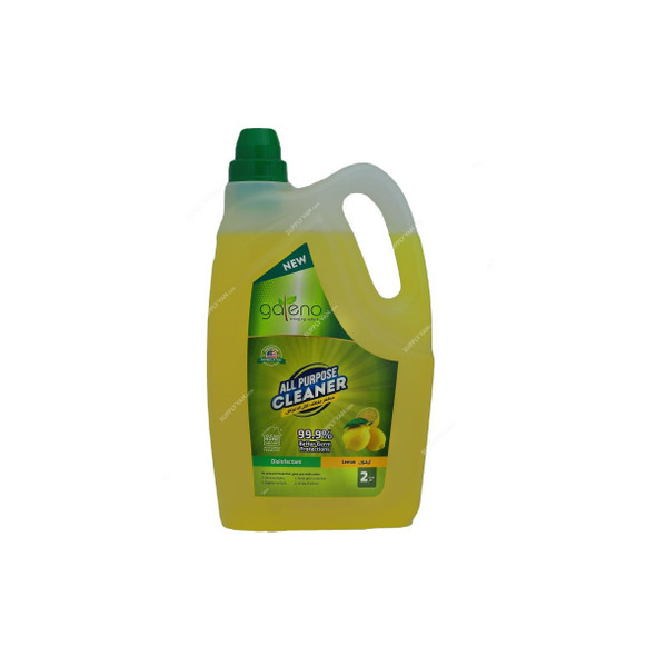 Galeno Disinfectant All Purpose Cleaner, GAL0532, Lemon, 2 Ltrs, 6 Pcs/Pack