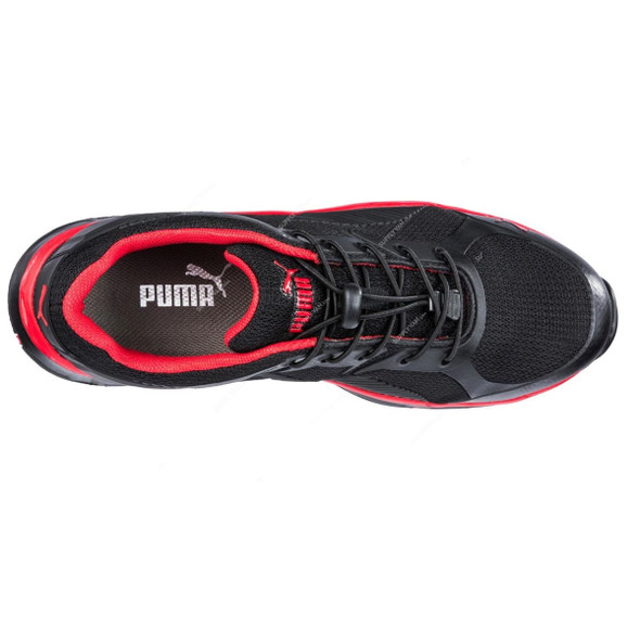 Puma Fuse Motion 2.0 Low Ankle Safety Shoes, 643890, S1P-ESD-HRO-SRC, Size40, Red/Black