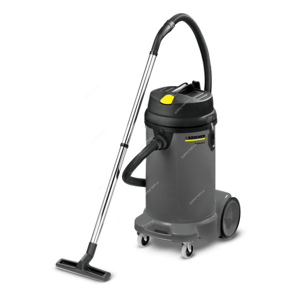 Karcher NT 48/1 Wet and Dry Vacuum Cleaner, 14286200, 200 Mbar, 1380W, 48 Ltrs Tank Capacity, Black/Grey