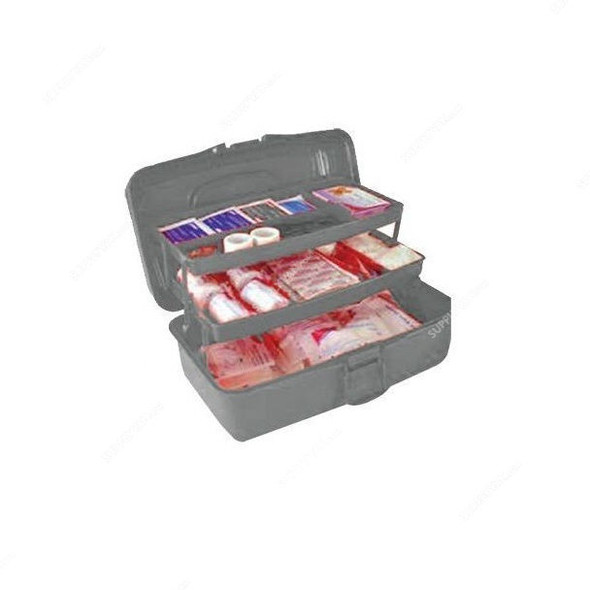 3W First Aid Kit, 3W-043, Plastic, Grey