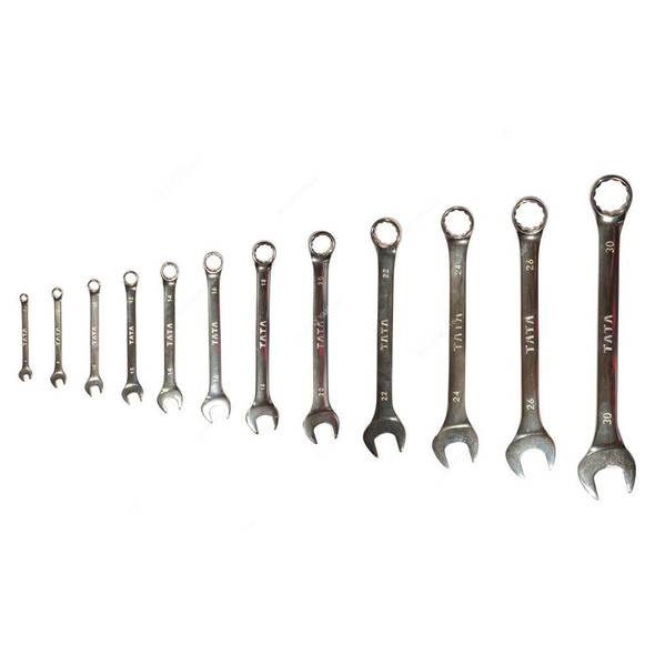 Tata Agrico Combination Spanner Kit, CSKN02, Silver, 12 Pcs/Set
