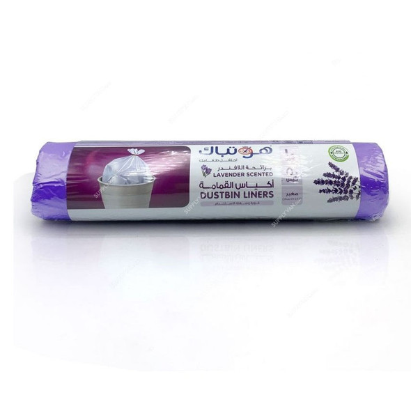 Hotpack Dustbin Liner Bag, OPDBLS4555, Lavender Scented, 45 x 55CM, 50 Rolls/Pack