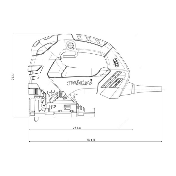 Metabo Jigsaw With Cardboard Box, STEB-140, 601402420, 110-120V, 750W, 140MM Cutting Depth