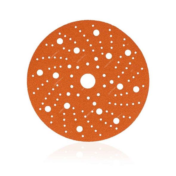 Rhinomotive Premium Extreme+ Multi-Hole Sanding Disc, R1508, 150MM, P80, Orange, 50 Pcs/Box