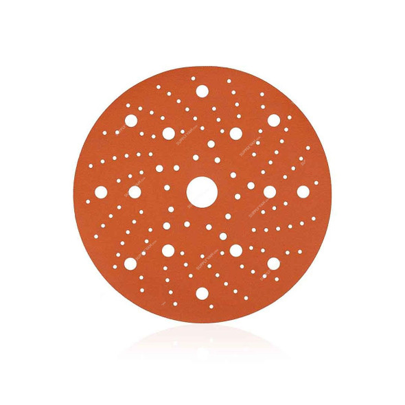 Rhinomotive Premium Extreme+ Multi-Hole Sanding Disc, R1511, 150MM, P240, Orange, 50 Pcs/Box