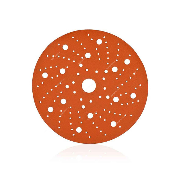 Rhinomotive Premium Extreme+ Multi-Hole Sanding Disc, R1512, 150MM, P320, Orange, 50 Pcs/Box