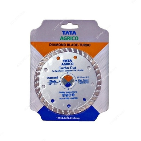 Tata Agrico Diamond Saw Blade, DTN400, Stainless Steel, 13280RPM, 4.5 Inch