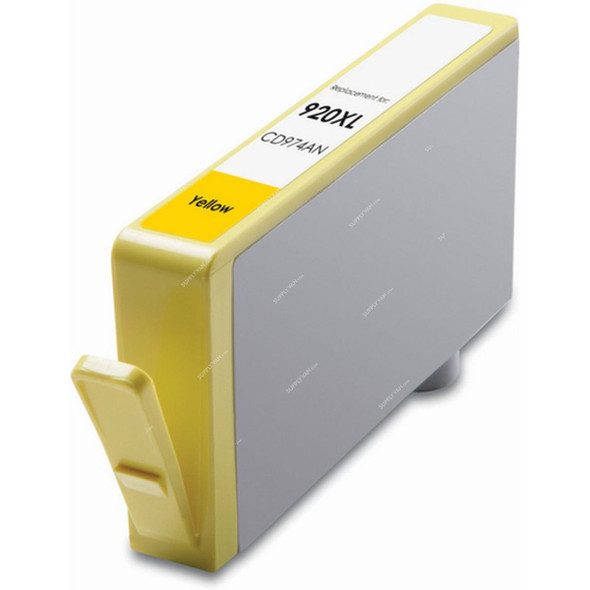 HP High Yield Original Ink Cartridge, CD974AA, 920XL, Yellow