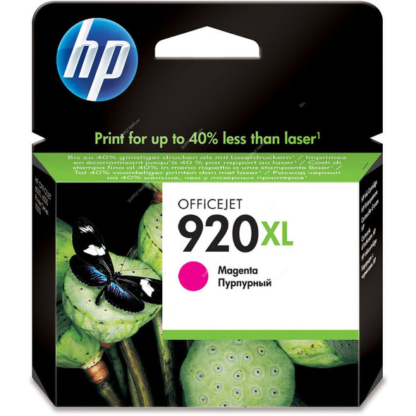 HP High Yield Original Ink Cartridge, CD973AA, 920XL, Magenta