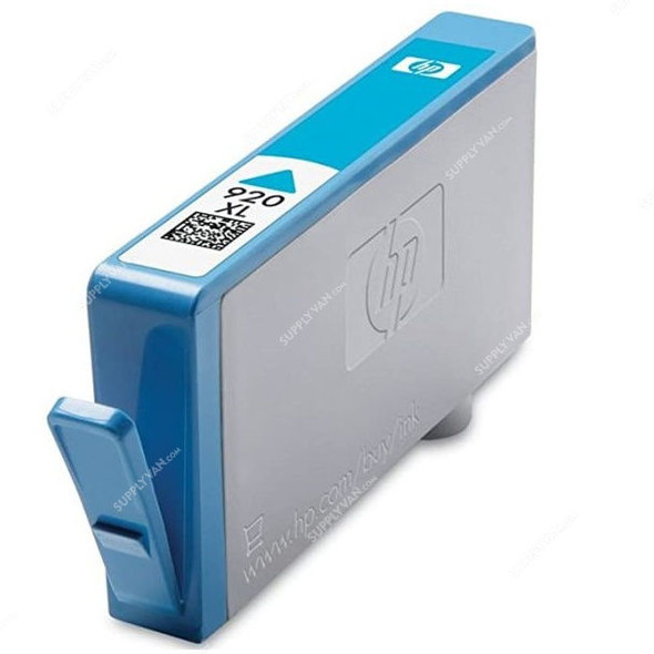 HP High Yield Original Ink Cartridge, CD972AA, 920XL, Cyan