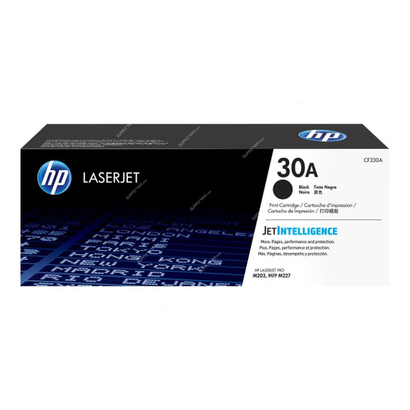 HP Original LaserJet Toner Cartridge, CF230A, 30A, Black