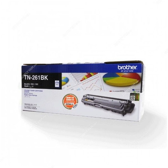 Brother Toner Cartridge, TN-261BK, 2500 Pages, Black