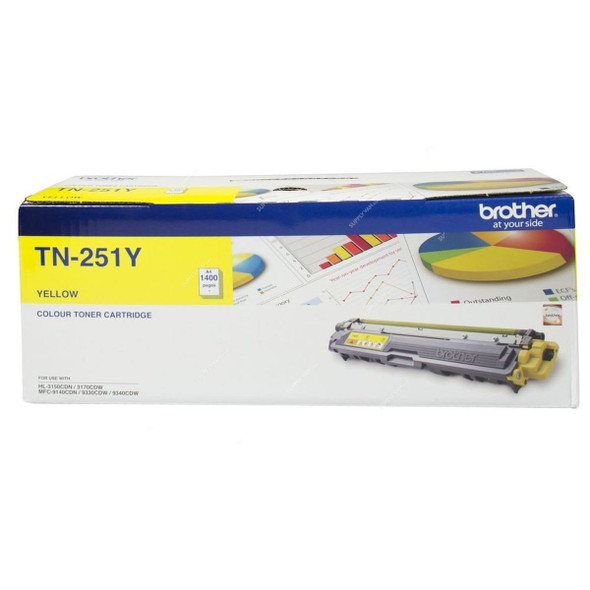 Brother Toner Cartridge, TN-261Y, 1400 Pages, Yellow