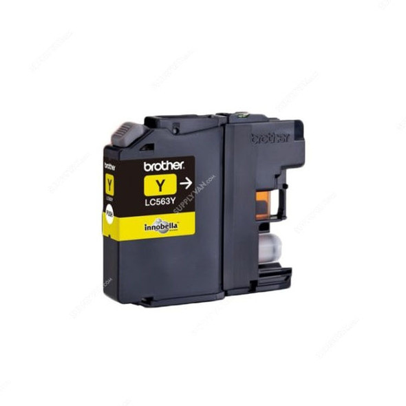 Brother Ink Cartridge, LC563Y, 600 Pages, Yellow