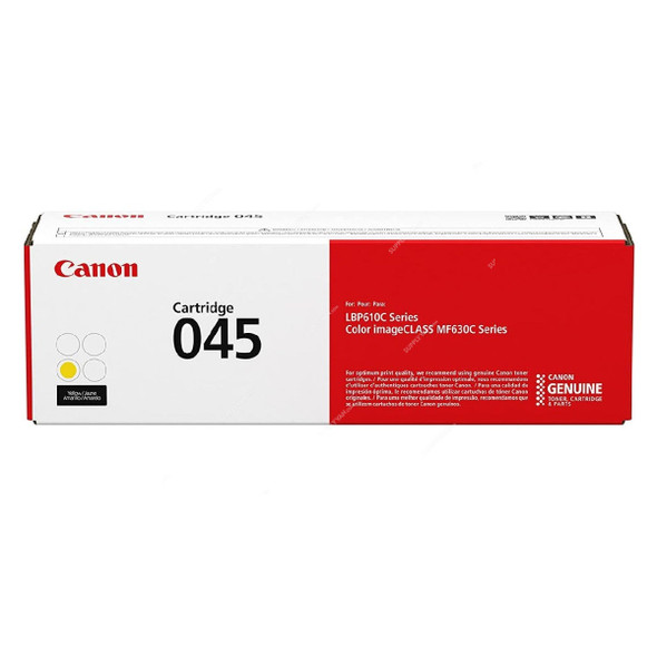 Canon Original Toner Cartridge, CRG045Y, 1300 Pages, Yellow