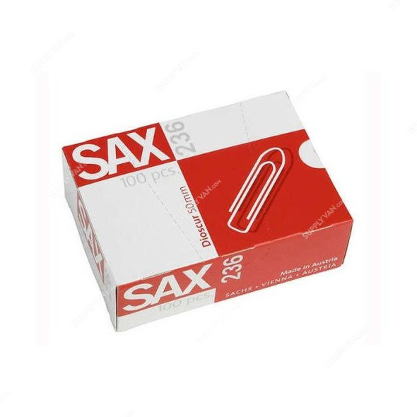 SAX Paper Clips, 236, 50MM, Silver