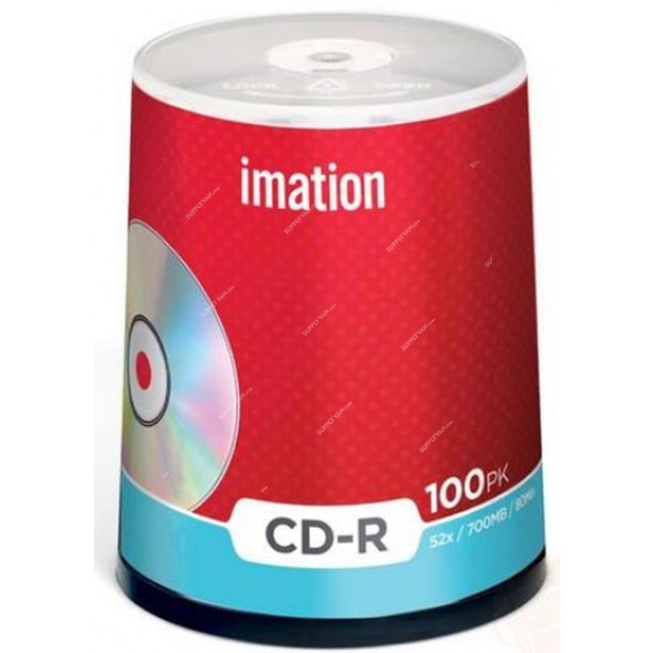 Imation CD-R Spindle Disc, IMN-18648, 52X, 700 MB, 80 min, Silver, 100 Pcs/Pack