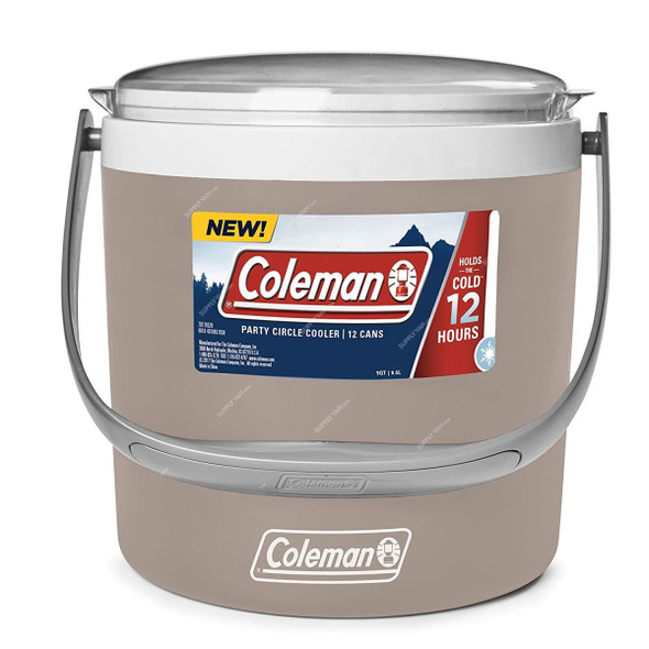Coleman Party Circle Bucket Cooler, 2000033042, 9 Qt, Sandstone