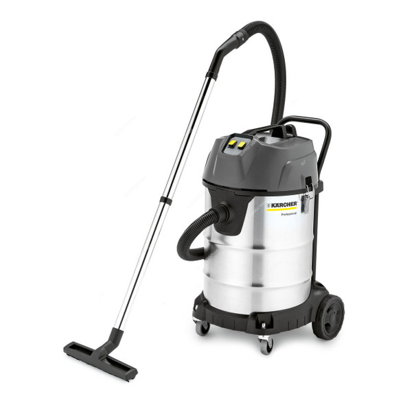 Karcher NT 70/2 Me Classic Wet and Dry Vacuum Cleaner, 16672240, 225 Mbar, 2300W, 70 Ltrs Tank Capacity, Silver/Black