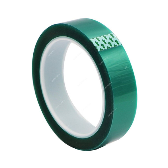 High Temperature Masking Tape, 24MM x 66 Mtrs, PET, Green