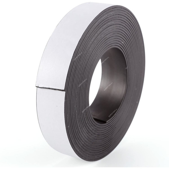 Self Adhesive Magnet Tape, 50MM x 5 Mtrs, Rubber, Black