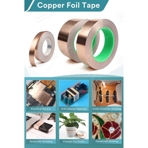 Copper Foil Tape, 20MM Width x 50 Mtrs Length