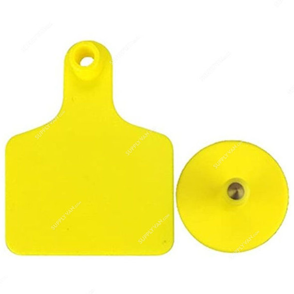 Number Ear Tag For Animals, 60 x 70CM, Yellow, 100 Pcs/Pack