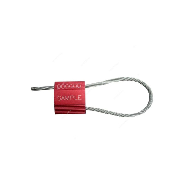 Steel Cable Seal, 1.8MM Dia x 300MM Length, Red, 100 Pcs/Pack