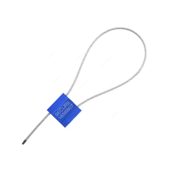 Steel Cable Seal, 3MM Dia x 300MM Length, Blue, 100 Pcs/Pack