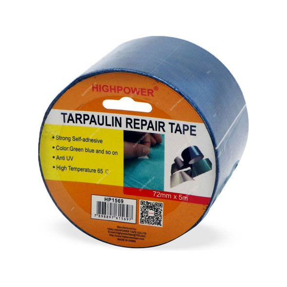 Tarpaulin Repair Tape, 5 Mtrs x 3 Inch, Blue