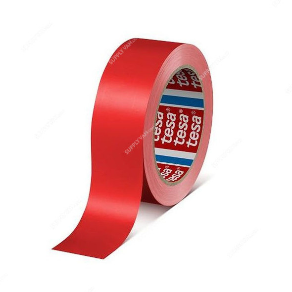 Tesa Packaging Tape, 60404, PVC, 12MM x 66 Mtrs, Red
